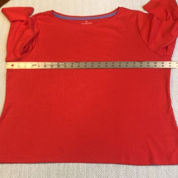 Talbots women’s 2XP Orange touch of Coral 100% cotton Used Pit to PIT 24 1/4" U - Picture 6 of 13